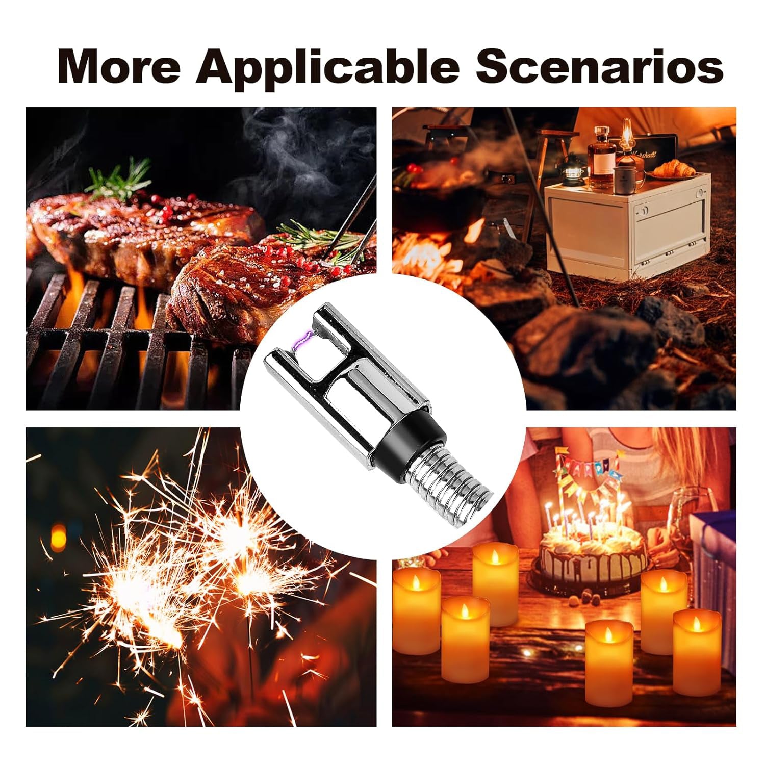 Metal Rechargeable Electric Arc Lighter with Flexible Neck (1 Pc) Your Brand