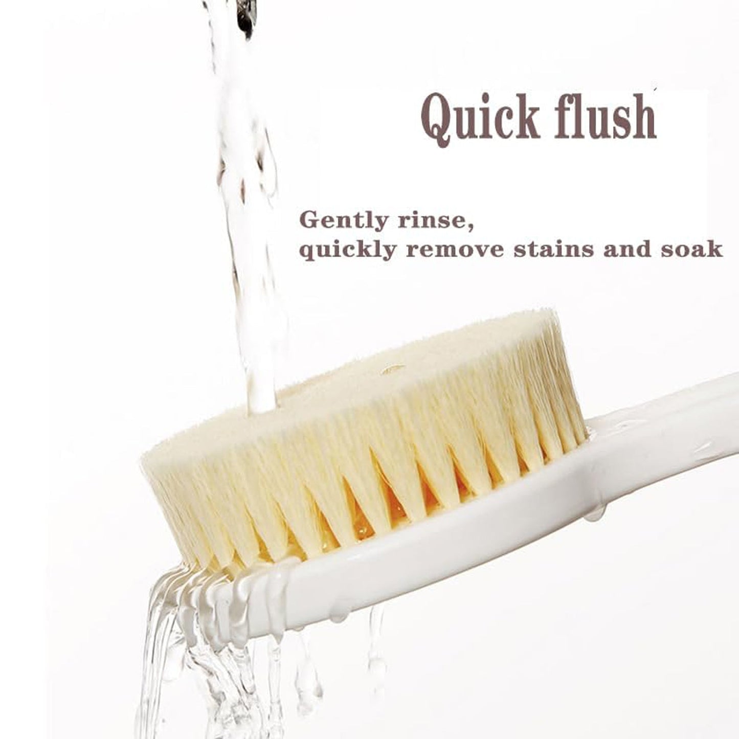 Your Brand long handle back scrubber for shower with soft bristles for easy cleaning