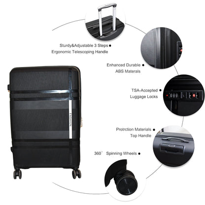 Mix Color Hard-Shell Luggage Trolley 4-Pc (set) Your Brand