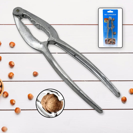 Luxury stainless walnut cracker designed for easy nut shelling with ergonomic handles for better grip