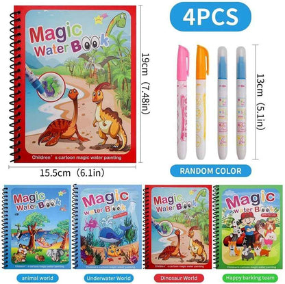 Magic Water Book Set with Water Color Pen