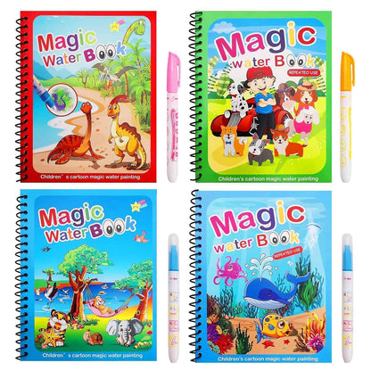 Magic Water Book Set with Water Color Pen