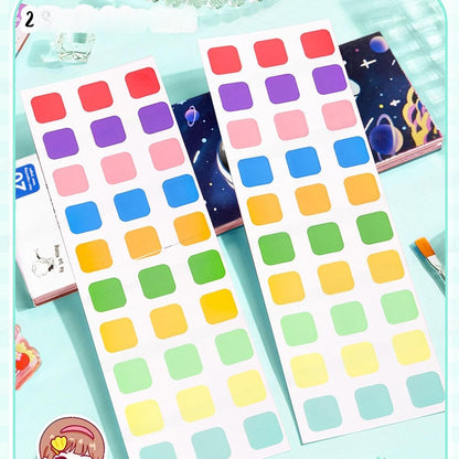 Magic water coloring book for kids featuring colorful paint palettes and space-themed pages