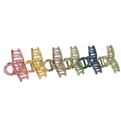 Colorful matte hair barrette clamp set in various shades for stylish hair accessories