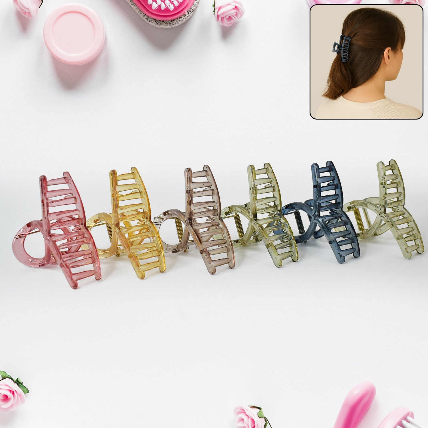 Assorted matte hair barrette clamps in pastel colors perfect for stylish hairdos and daily wear