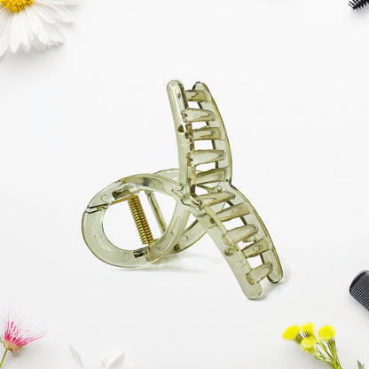 Matte hair barrette clamp in olive green with a stylish design for securing hair in place
