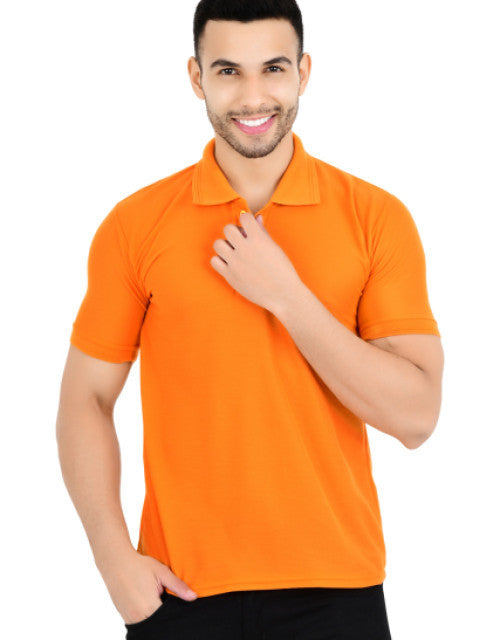 Dropdash men's multicolor polo t-shirt pack featuring a vibrant orange design for stylish casual wear