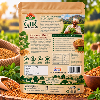Organic Methi Seeds – Fenugreek Seeds 500 g