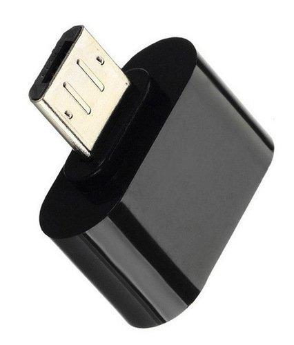 Micro USB OTG adapter for Android in black, perfect for connecting USB devices