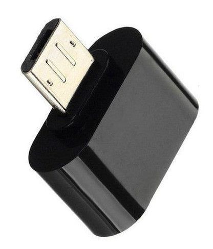Micro USB OTG adapter for Android in black, perfect for connecting USB devices