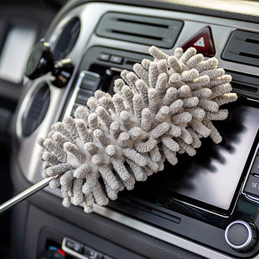 Your Brand microfiber fan cleaning duster for efficient dust removal in cars and tight spaces
