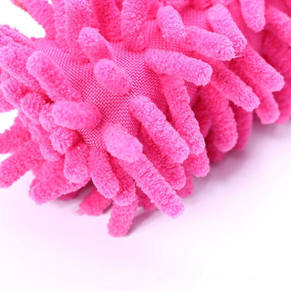 Pink microfiber fan cleaning duster with soft bristles for effective dust removal