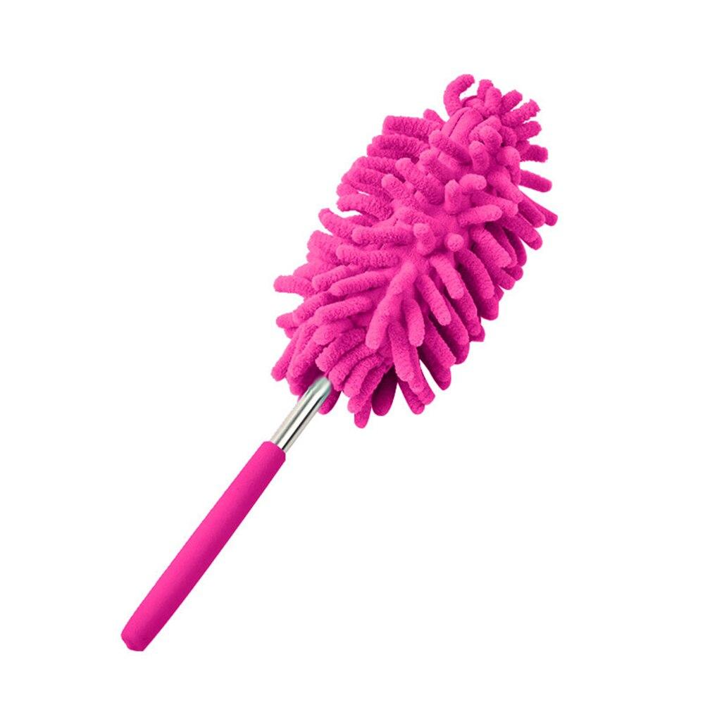 Your Brand Microfiber Fan Cleaning Duster with a Flexible Handle in Pink for Dusting Fans and Hard-to-Reach Areas