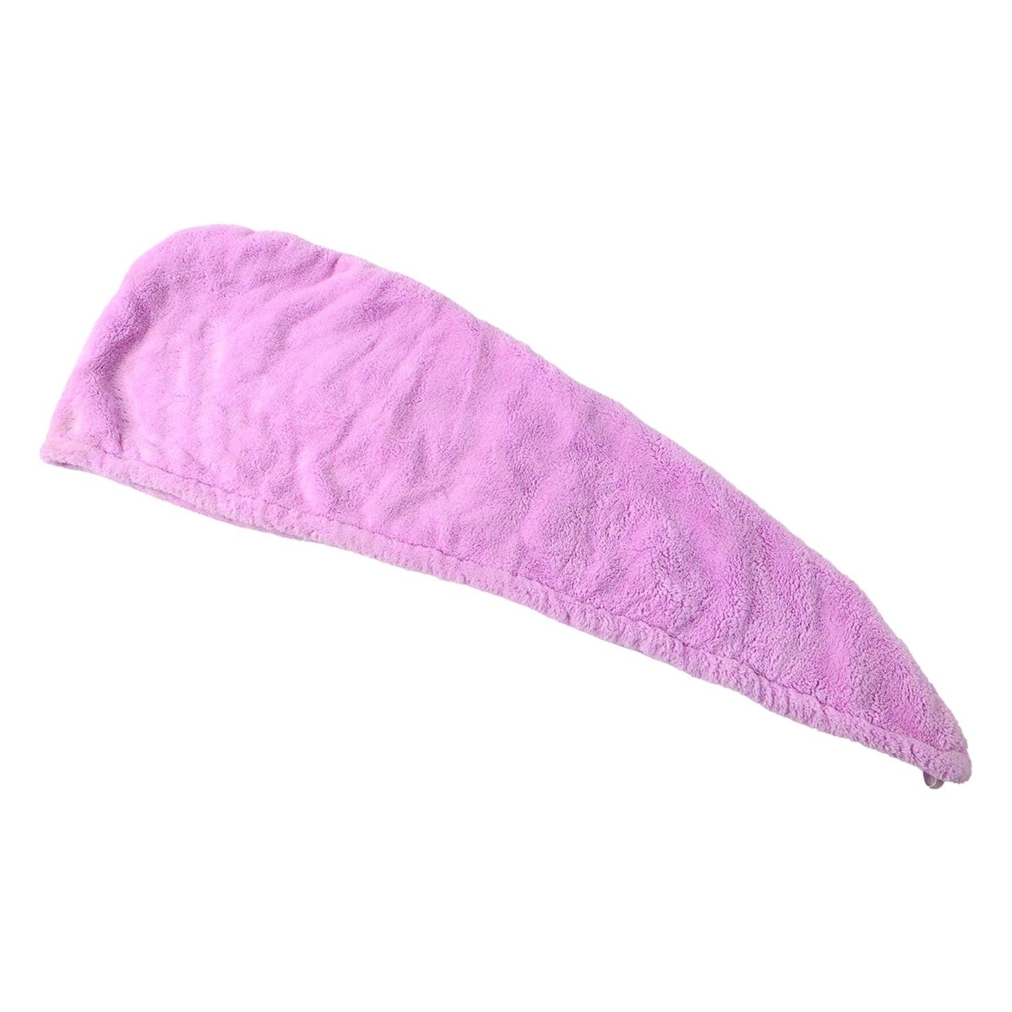 Pink microfiber hair drying towel for quick water absorption and hair drying convenience