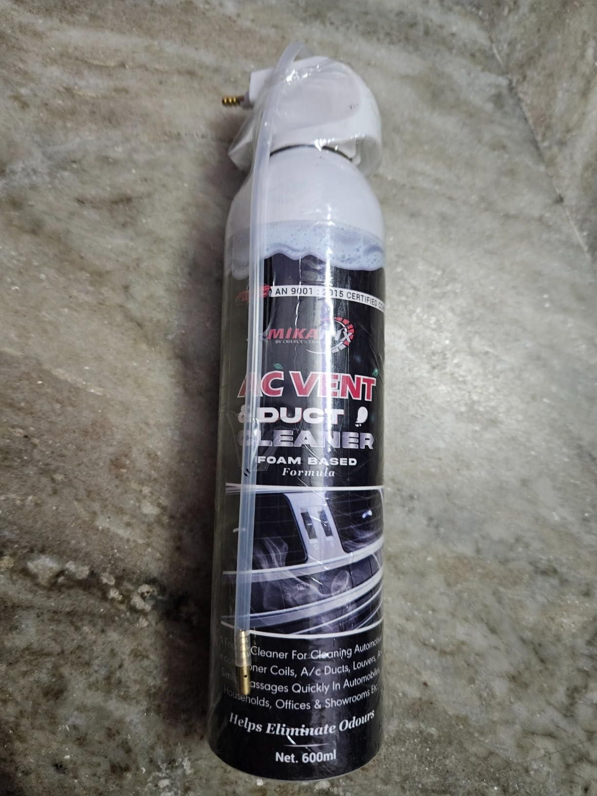 THE GIR FARMER foaming AC vent cleaner for home in a 600ml black and white spray can with foam nozzle