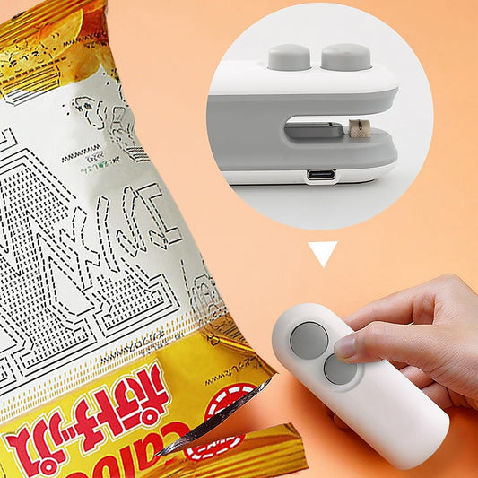 Mini bag sealer for snacks with user-friendly design for easy sealing of chip bags