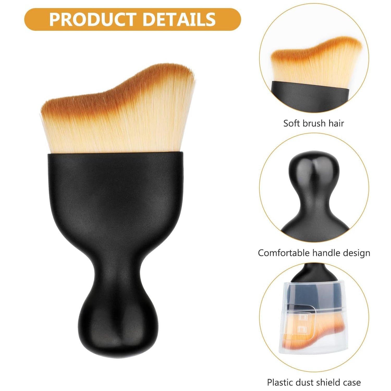 Mini car interior cleaning brush with soft bristles and comfortable handle design for effective dust removal