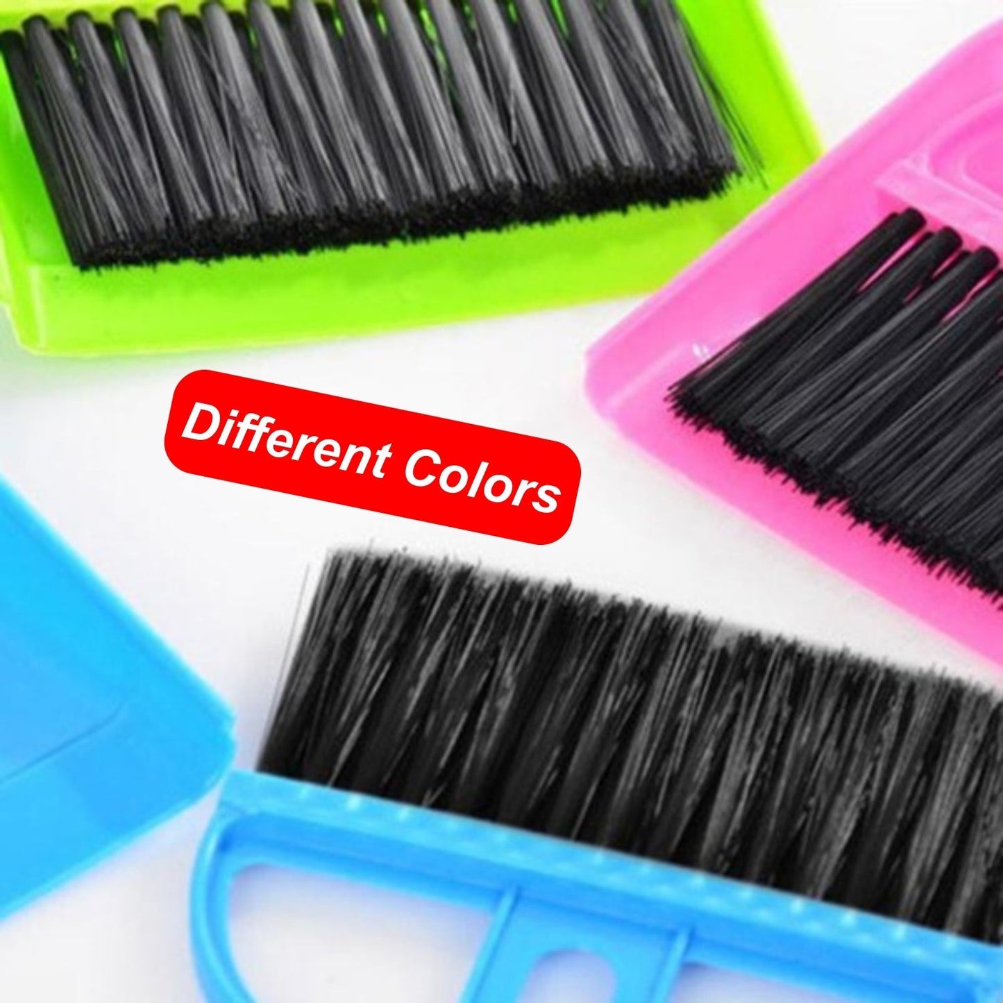 Colorful mini dustpan and brush set featuring multiple hues for efficient cleaning tasks