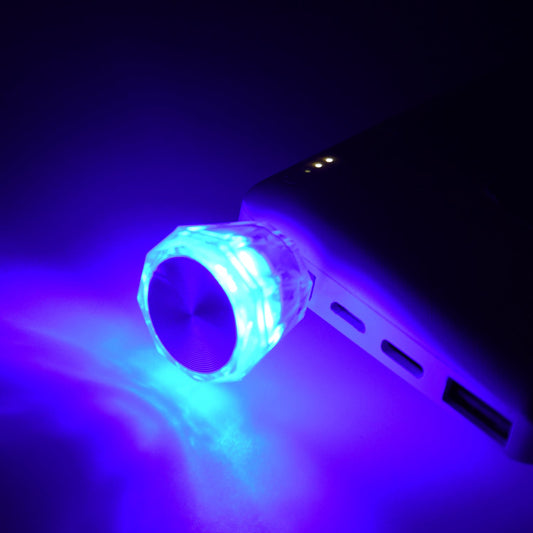 Mini USB LED car light emitting blue light, designed for easy USB connection and home improvement use