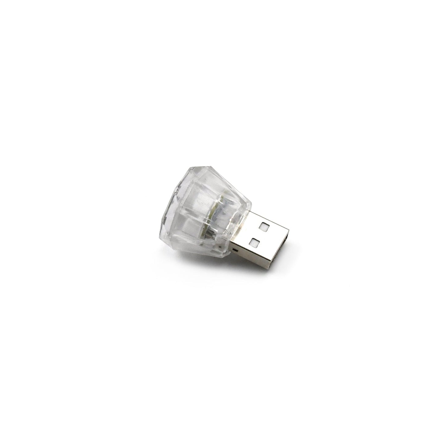 Mini USB LED car light in clear design, perfect for illuminating small spaces or for use in vehicles