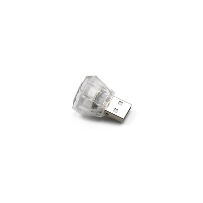 Mini USB LED car light in clear design, perfect for illuminating small spaces or for use in vehicles