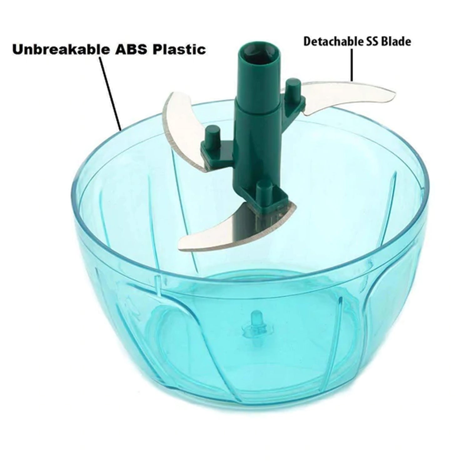 Wukusy mini vegetable chopper with unbreakable ABS plastic and detachable stainless steel blade
