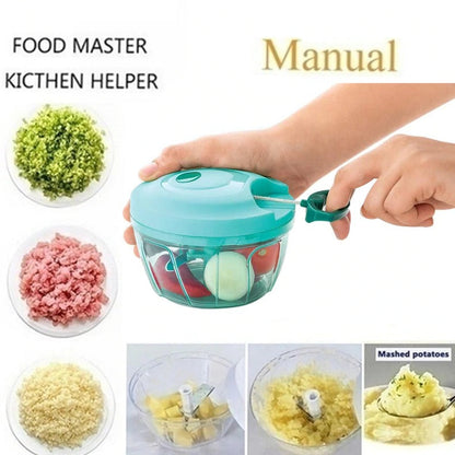 Wukusy manual mini vegetable chopper with easy grip lever for quick food preparation