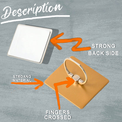 Your Brand mobile phone finger stand grip with strong back side and durable material for secure handling