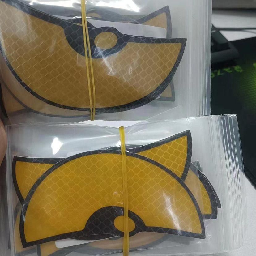 Monster eyes car reflective stickers in yellow packaging for vehicle decoration
