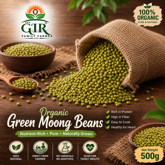 Organic Green Moong Beans - Nutrient-Rich and Naturally Grown
