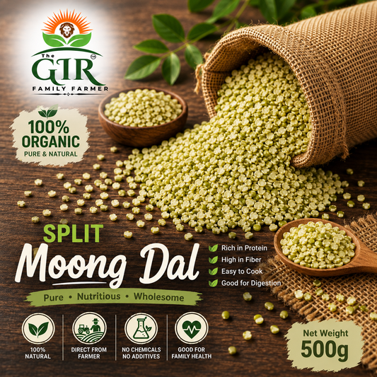 Organic Split Moong Dal Pure & Natural | The Gir Farmer