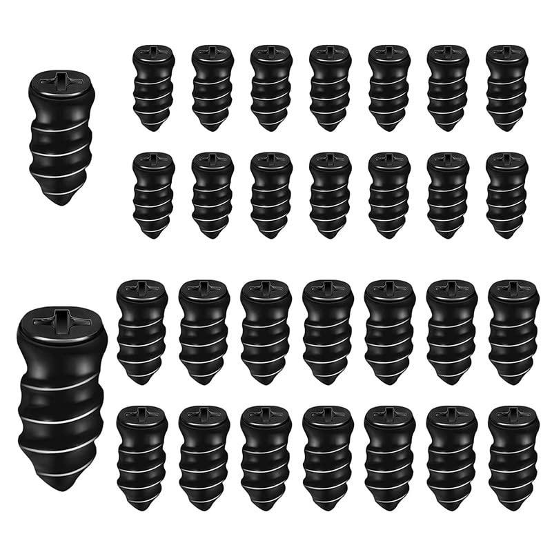 Set of motorcycle tire repair plugs in black, designed for easy puncture repairs on the go