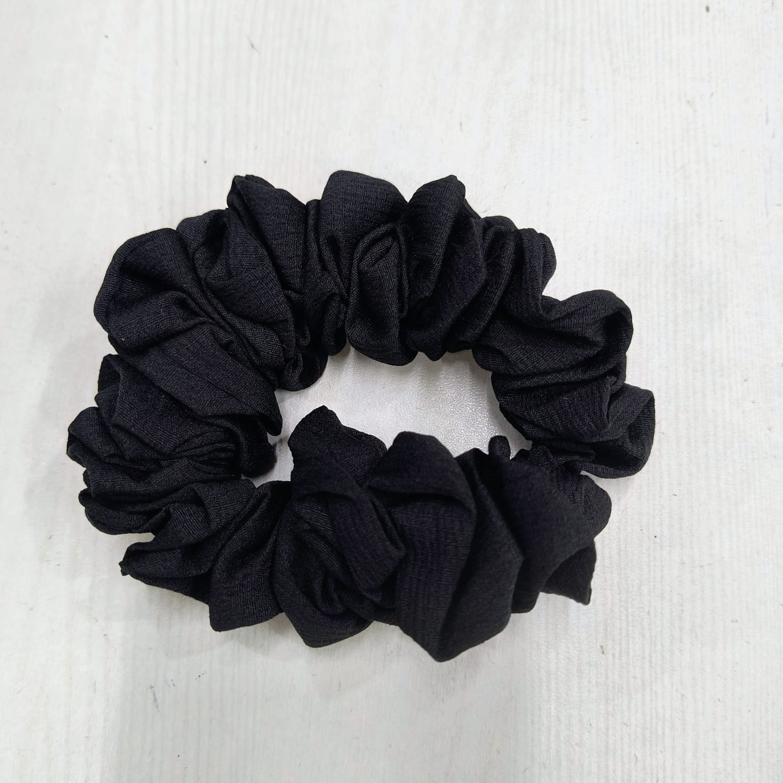 Black mulberry silk elastic band for hair by Amd-Deodap with soft and smooth texture