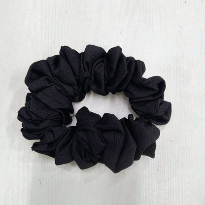 Black mulberry silk elastic band for hair by Amd-Deodap with soft and smooth texture
