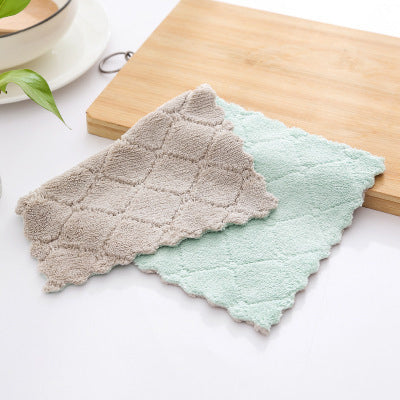 Your Brand multi-purpose kitchen wash towel in mint green and gray for versatile cleaning needs
