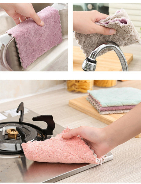 Set of multi-purpose kitchen wash towels for cleaning, drying, and versatile kitchen use