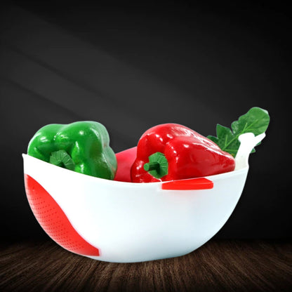Your Brand multi-purpose washing bowl with strainer for fruits and vegetables in a sleek design
