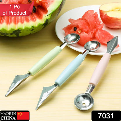 Quickslice multifunctional fruit scooper set with ergonomic handles for easy slicing and serving