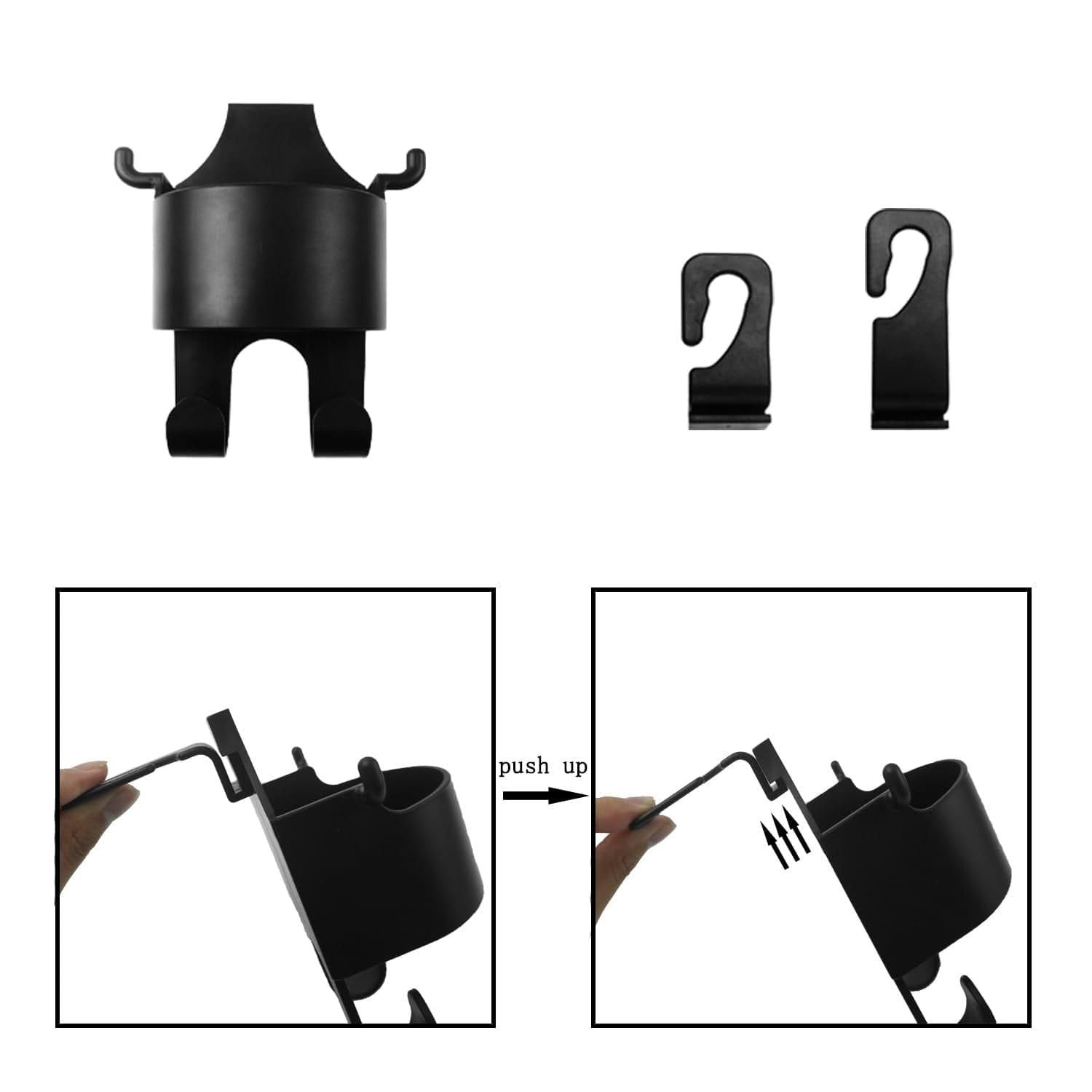 Multifunctional hanging storage cup with detachable hooks for easy organization and space-saving