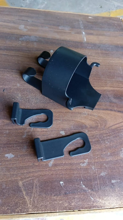 Multifunctional hanging storage cup with hooks for organizing tools and supplies