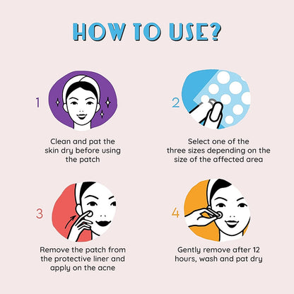 How to use natural acne spot treatment patches with step-by-step instructions for effective acne care