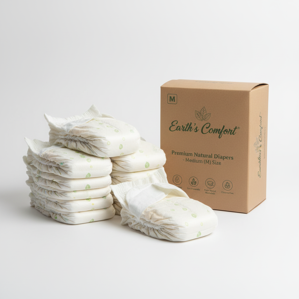Baby Diapers Pack of 50 - Leak-Proof & Eco-Friendly by THE GIR FARMER