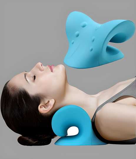 Blue neck relaxer for pain relief designed for comfort and effective support during relaxation