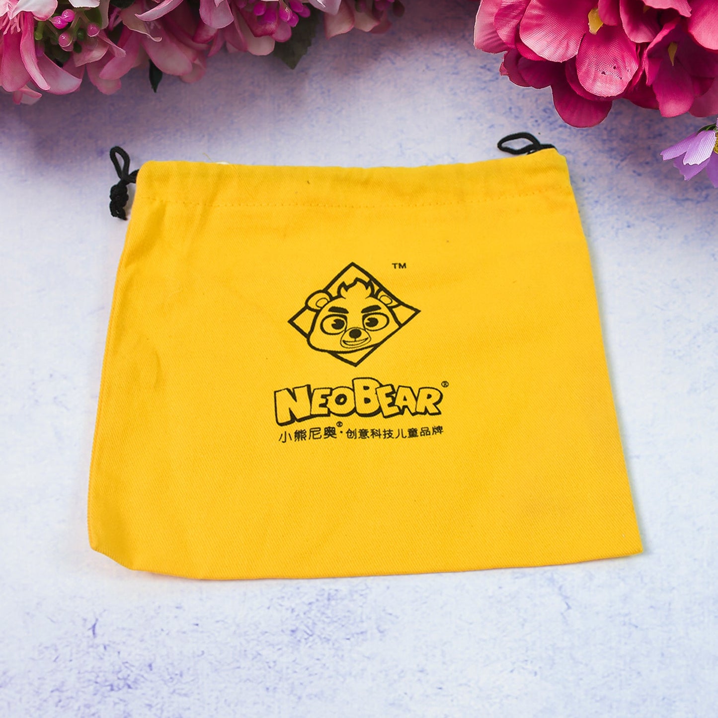 Heavy duty small dori bag in yellow with NeoBear logo for versatile storage and organization