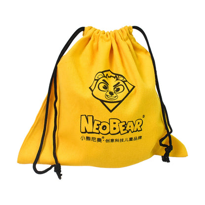 Heavy duty small dori bag in yellow with NeoBear logo, perfect for kids and storage needs