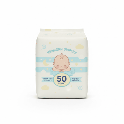Baby Diapers Pack of 50 – Leak-Proof & Ultra-Soft