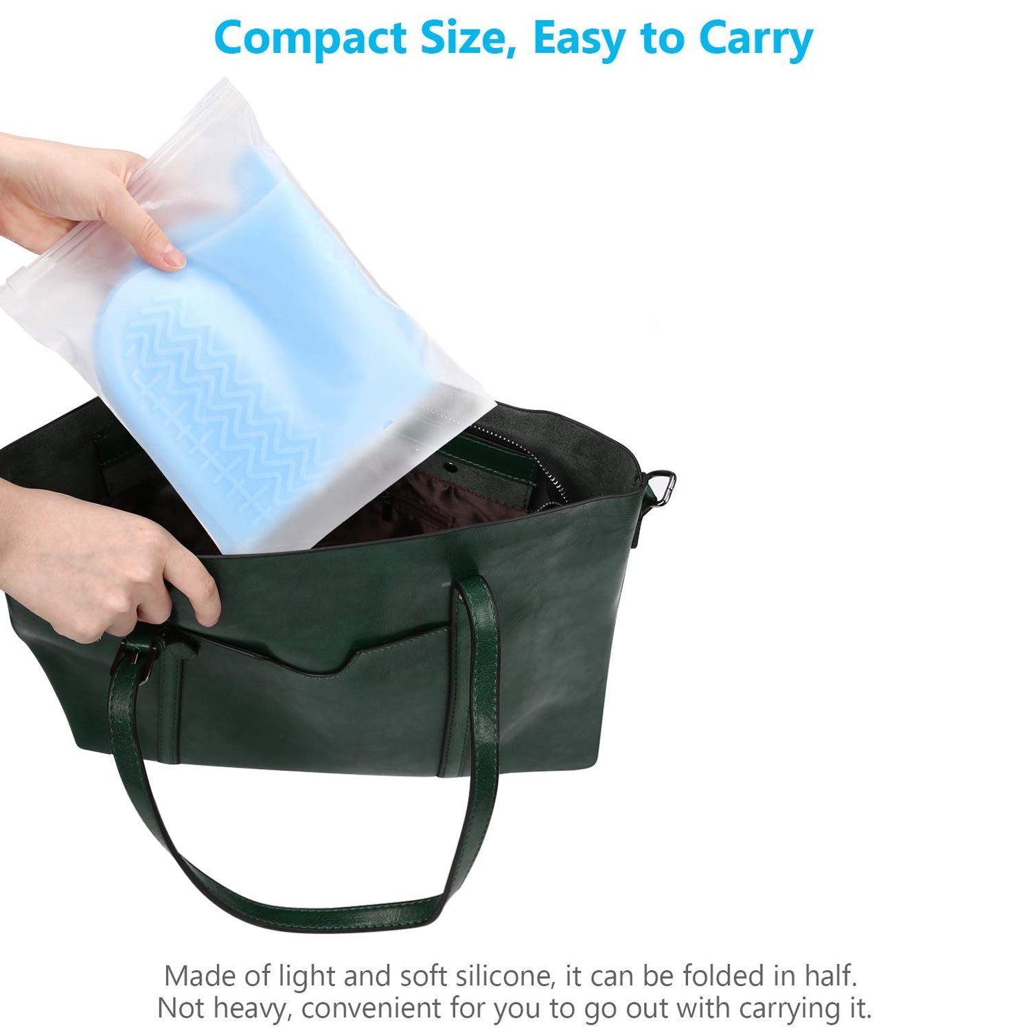Compact non-slip silicone shoe covers in a bag, easy to carry for outdoor activities