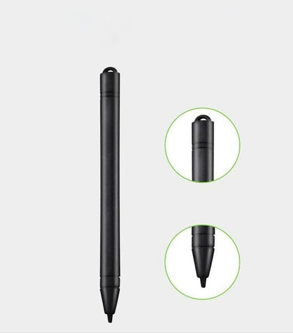 Black stylus for use with LCD writing tablet for kids, designed for easy writing and drawing