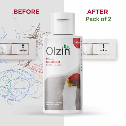 Olzin organic wall cleaner pack of 2 with before and after wall cleaning results