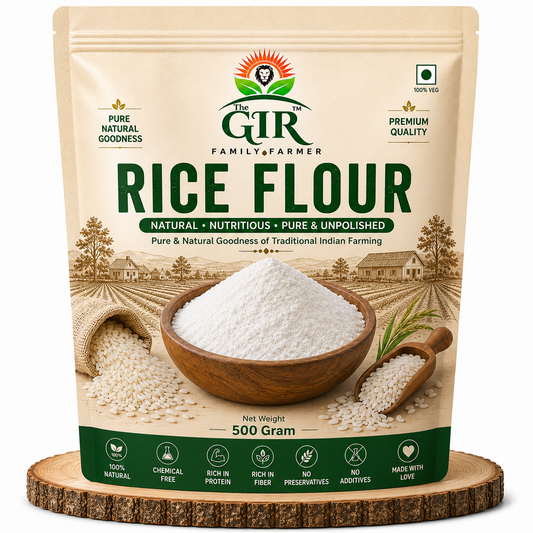 Organic Krishna Kamod Rice Flour in 500 gram pack, pure and unpolished for nutritious cooking